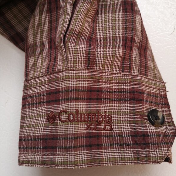 Columbia Men's Size XL Brown & Beige XEO Loose Fit Dress / Casual Shirt - Picture 6 of 7